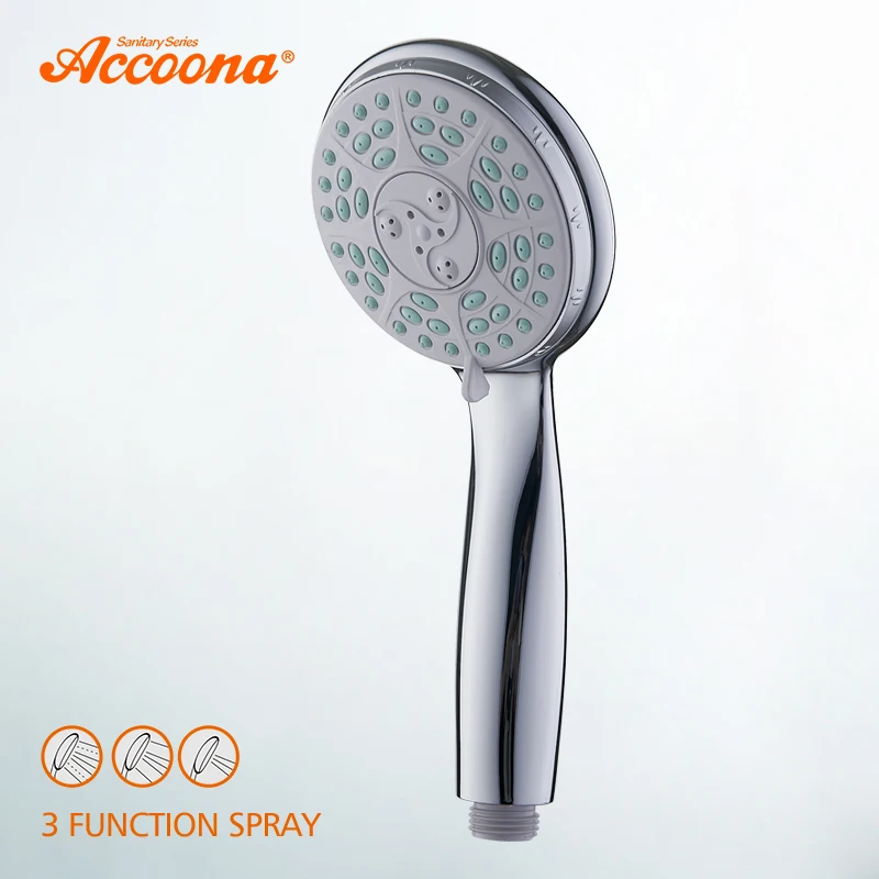 Accoona ванная комната ручная душевая головка хромированная дождевая головка ABS пластиковая водосберегающая Классическая конструкция