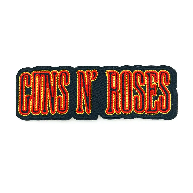 

Guns N Roses Rock band punk Music Iron On Clothes patch Embroidered Patches For Clothing Badges Stickers Garment Wholesale