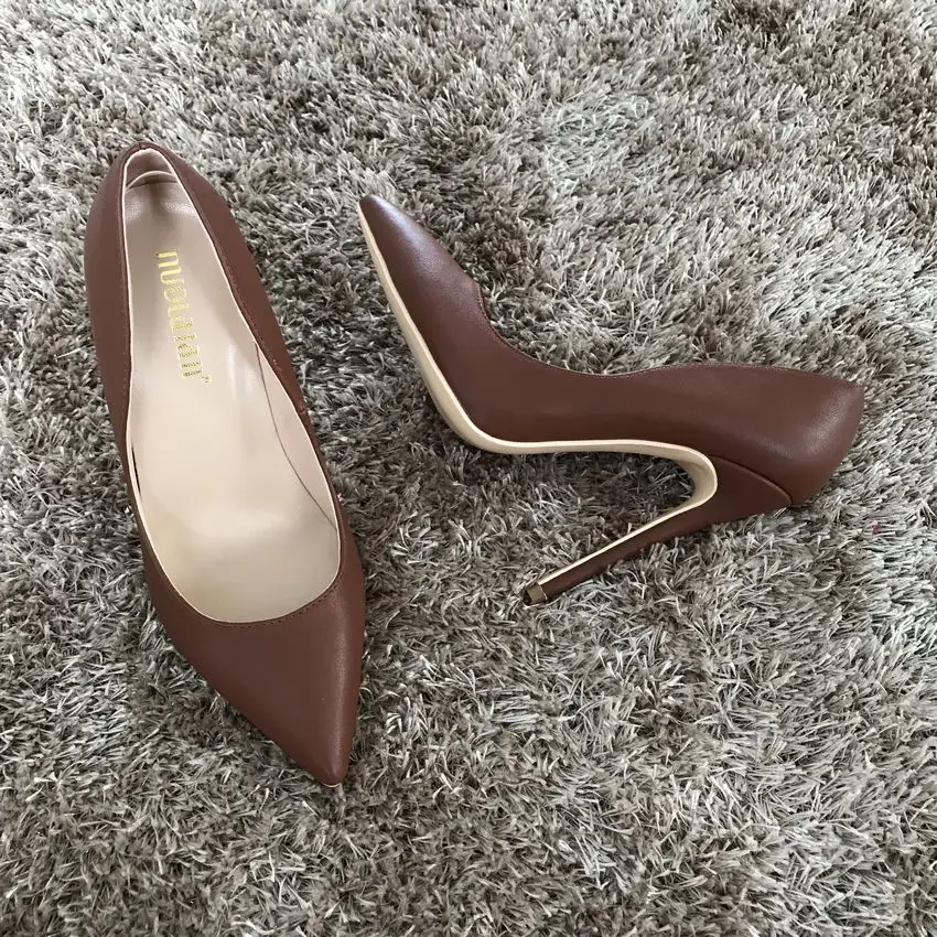 Brand Shoes Woman High Heels Women Shoes Pumps Stilettos Shoes For Women Black High Heels 12cm/10cm/8cm Leather Wedding Shoes
