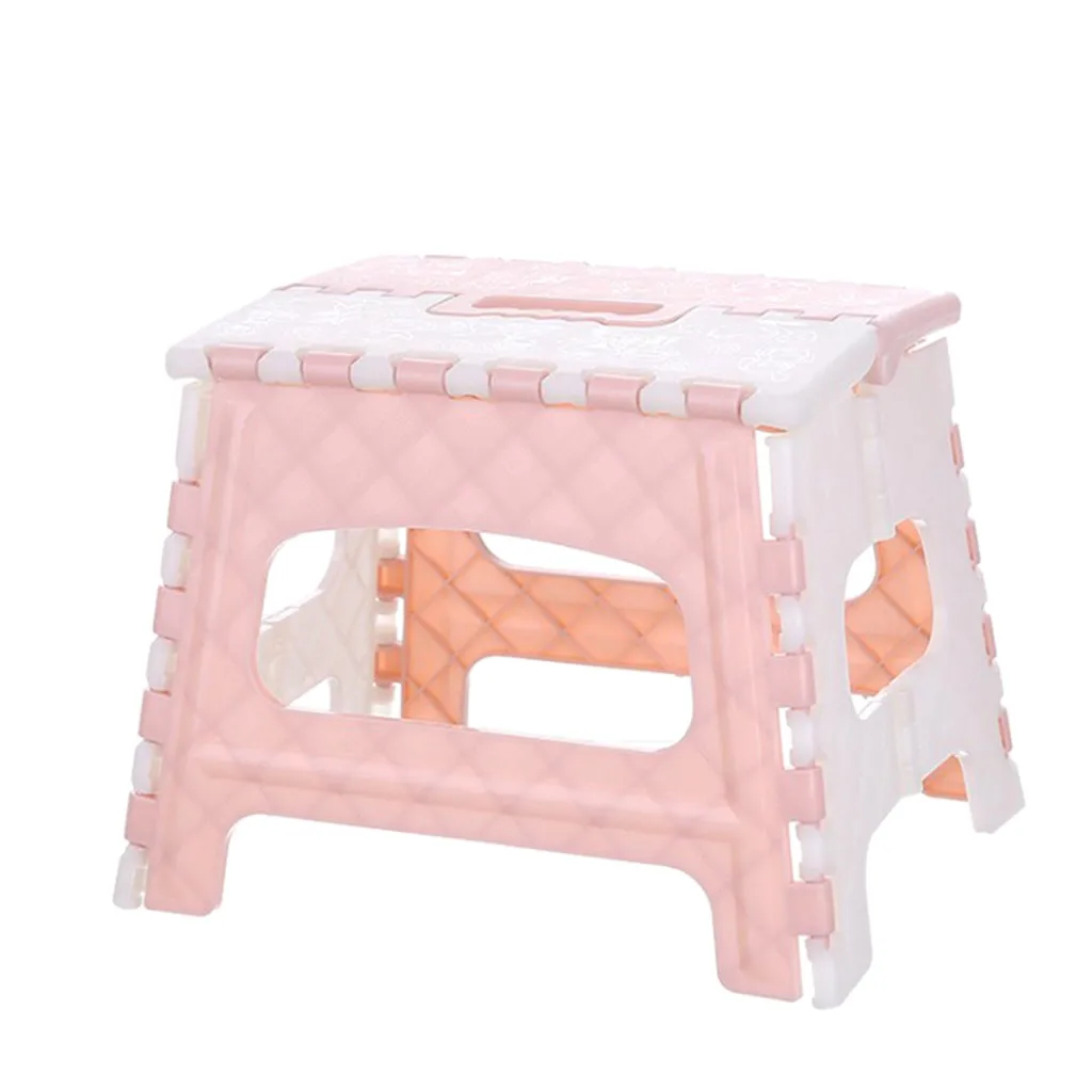 Plastic folding stool The Hot Creative Portable Multi Purpose Foldable Folded Sturdy Step Stool Home Kitchen Garage#5