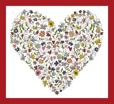 CS-1387 cross stitch kit bothy threads flower heart, a heart of flowers.jpg