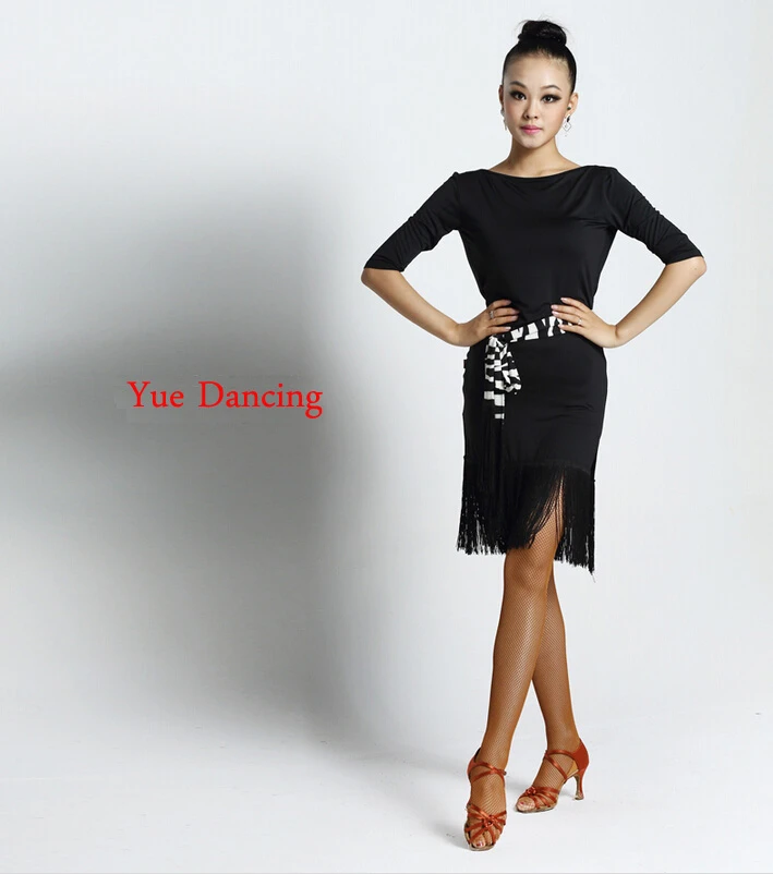 Nieuwe Dansen Salsa Meisjes Een Stuk Fringe Dance dragen Vrouwen Sexy Tango Party Club Kostuums Dames Latin jurk|ladies latin dresses|latin dressdance dress - AliExpress