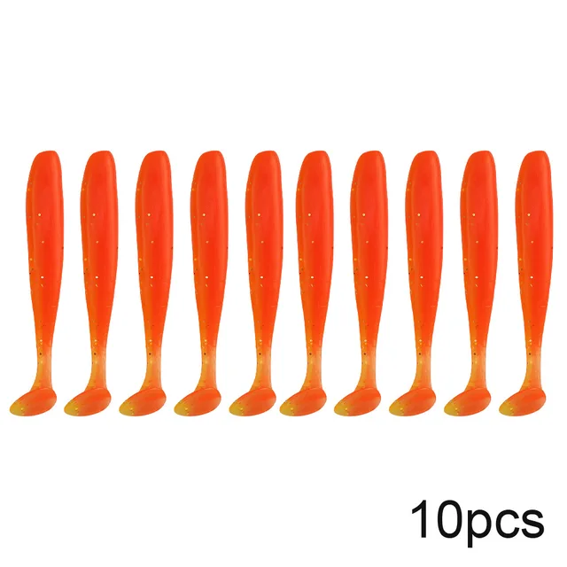 QXO 10pcs/Lot Soft Lures Silicone Bait 7cm 2g Goods For Fishing Sea Fishing  Pva Swimbait W