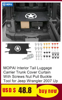 MOPAI металлическое автомобильное интерьерное сиденье, задняя спинка, полка для багажника, держатель для багажа, для Jeep Wrangler, 2007 вверх, автомобильный стиль