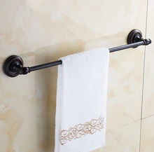 2016 Bathroom Accessories, Brass Material Antique brass Black Finish Single Towel Bar&Towel Rack /Solid Brass Design Style