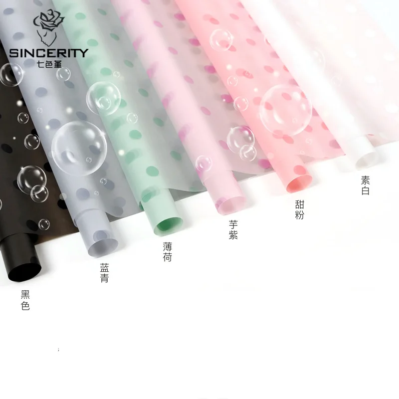 

20pcs Transparent Flower Wrapping Paper Waterproof Dot Florist Supply Gift Wrapping Paper Handmade Material Decor for Home