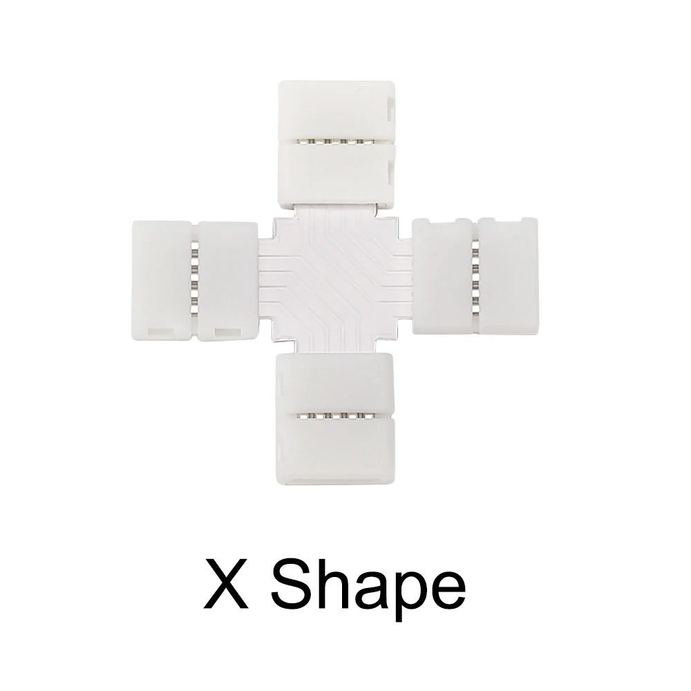 5 шт. пайка светодиодный разъем 2PIN 3PIN 4PIN 5PIN L/T/X форма угловой разъем для 10 мм светодиодные ленты светильник RGB RGBWW