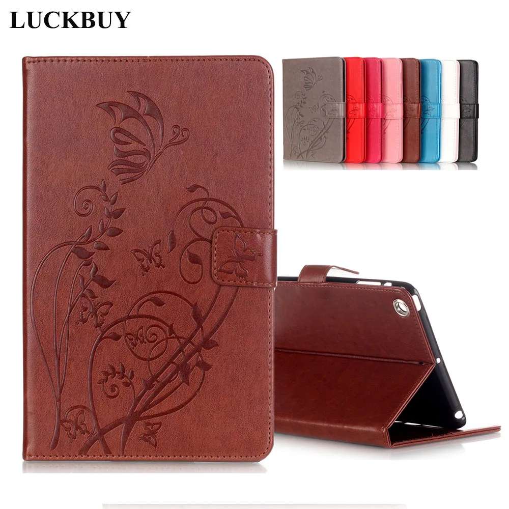 

LUCKBUY Case sFor iPad Air iPad 5 Generation 9.7'' Case Embossed flower PU Leather TPU Stand Wallet Flip Book Cover