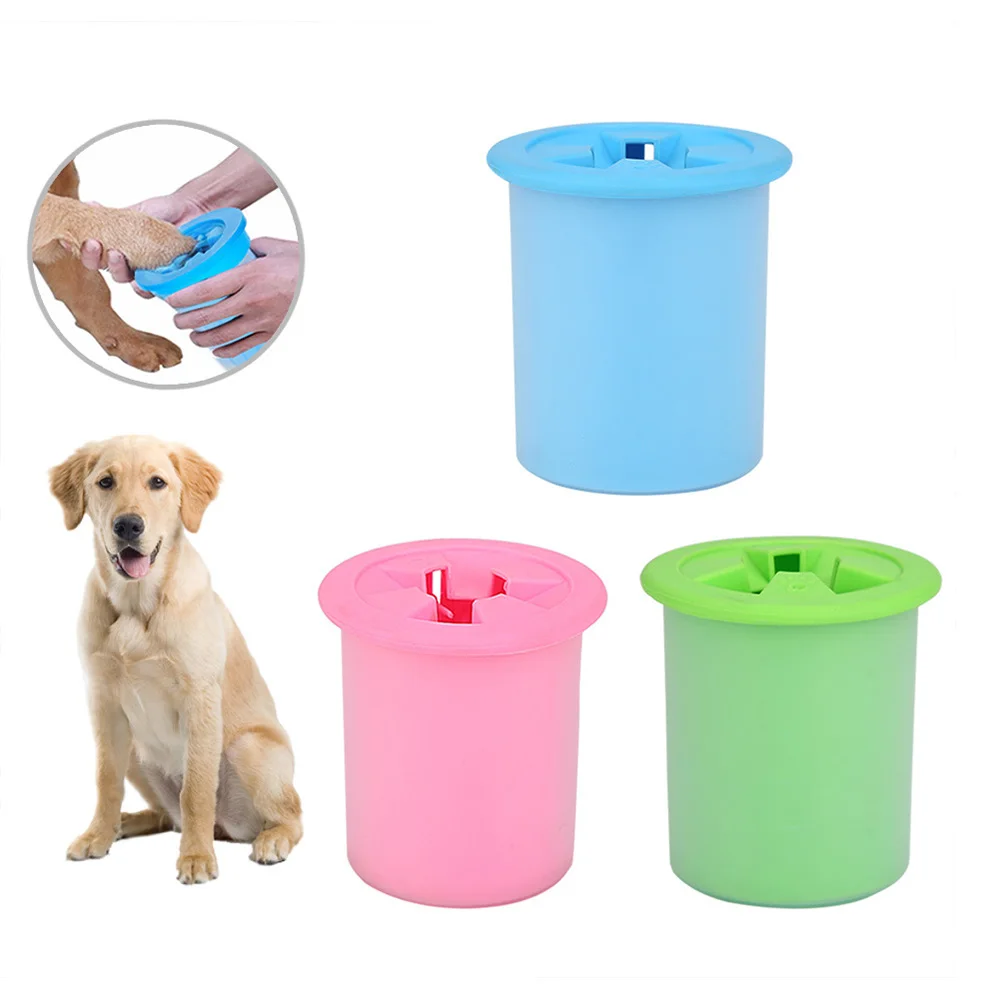 Приспособление для очистки лап для собак портативный очиститель лап для домашних животных Чашка мягкая силиконовая Чистка для домашних щенков лапы грязные ноги