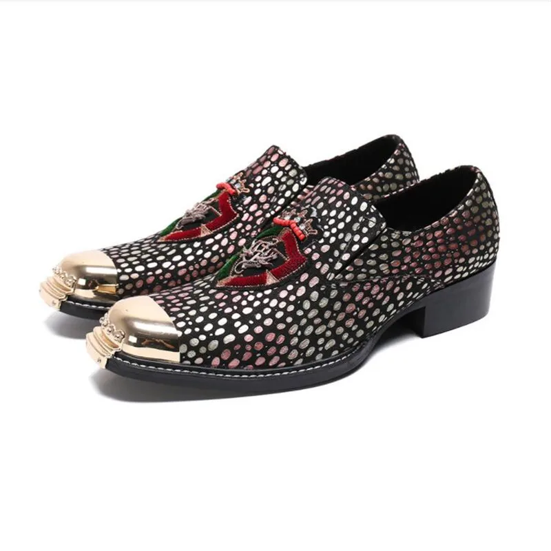 European classic Printing Formal Dress Shoes Man Plus Size Genuine Leather wedding Business Shoes Male Brogues Fashion Shoes