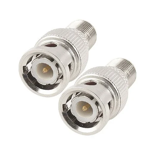 Promotion New 2 Pcs Male Plug to F Type Female Jack TV Adapter RF Coax Connector