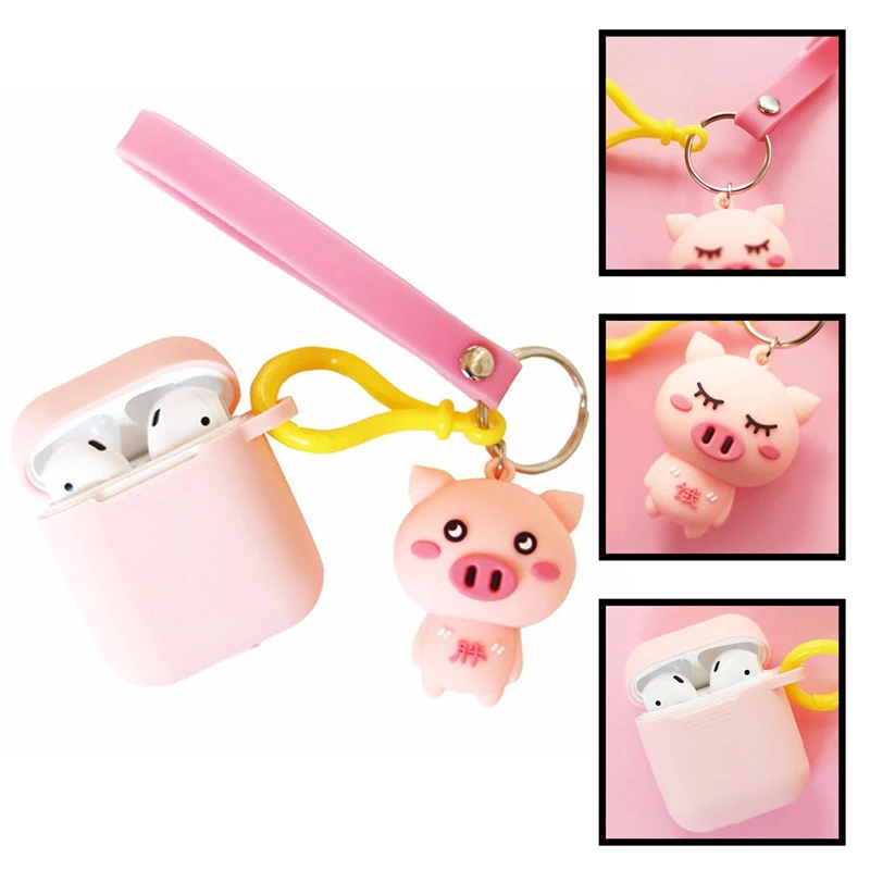 Pink Pig Lovely Protective Cover for AirPods Case High Quality TPU Case for Apple Charging Box Fashion Sleeve