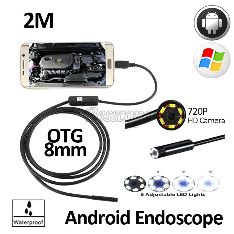 bilder für 2MP 8mm HD720P Android OTG USB Endoskop Kamera 2 Mt Flexible Schlange USB Android-Handy Wasserdicht Inspektion Endoskop Kamera 6LED bilder für 2MP 8mm HD720P Android OTG USB Endoskop Kamera 2 Mt Flexible Schlange USB Android-Handy Wasserdicht Inspektion Endoskop Kamera 6LED