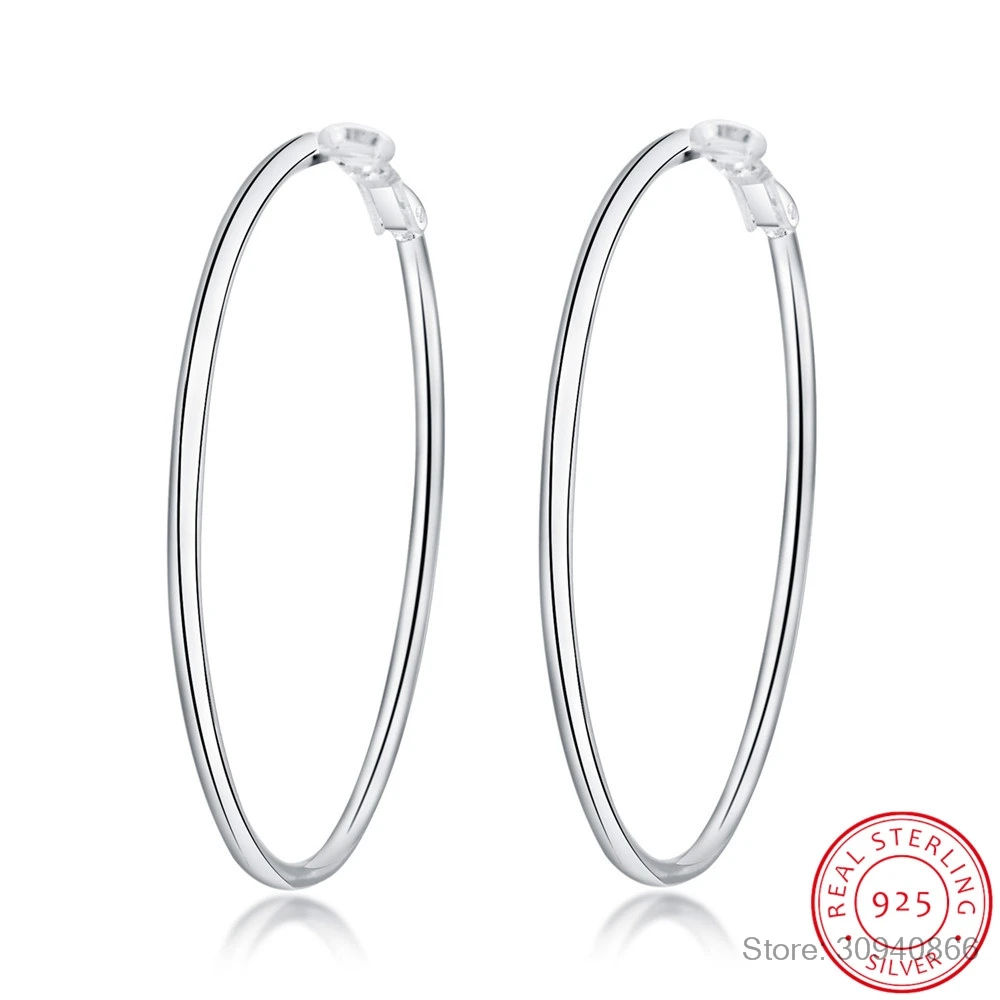 Серьги кольца женские из серебра 50/60/70/80 мм|Серьги-кольца| |