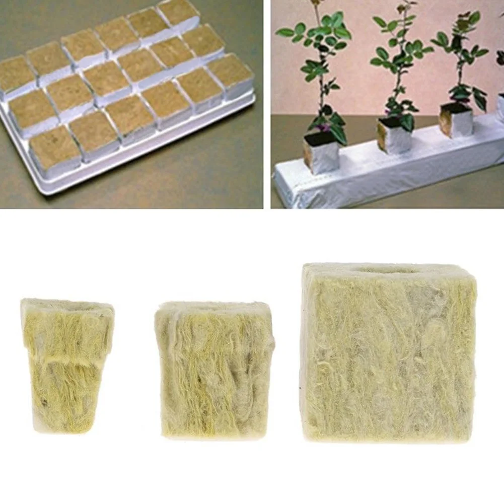 Минеральная вата кубики гидропоники для выращивания растений вентилирующие блоки без воды культивирование средства массовой информации сжатия база многофункциональная теплица