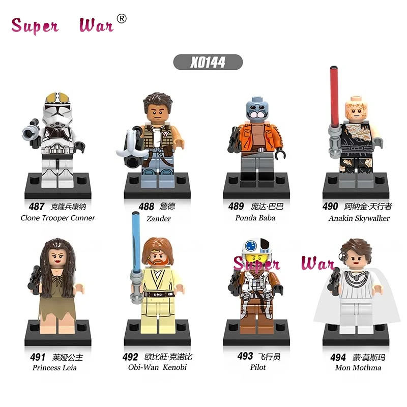 

Single Star wars The Last Jedi figure Clone Trooper Cunner Zander Ponda Baba Anakin Skywalker building block toys for children