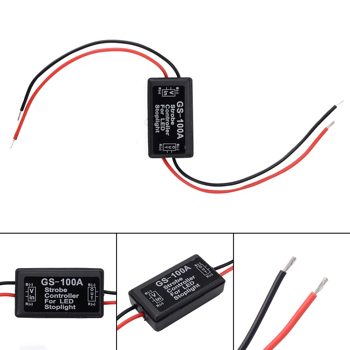 

1PC Durable Car LED Brake Stop Light Lamp Controller Flasher Module Flash Strobe Control Box for 12V Car Motorcycle