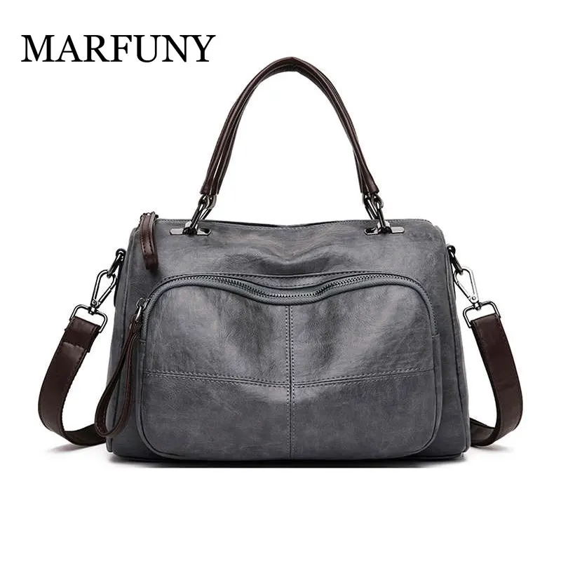 

Women Bag 2019 Vintage Over Shoulder Bag Women Handbags Soft Leather Crossbody Bags For Women Ladies Boston Bolsa Feminina