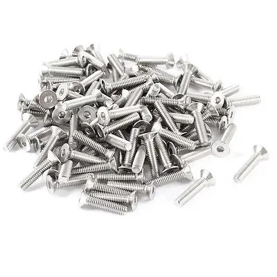 

100 Pieces 304HC Stainless Steel Countersunk Socket Flat Head Bolt Screw M4x18mm