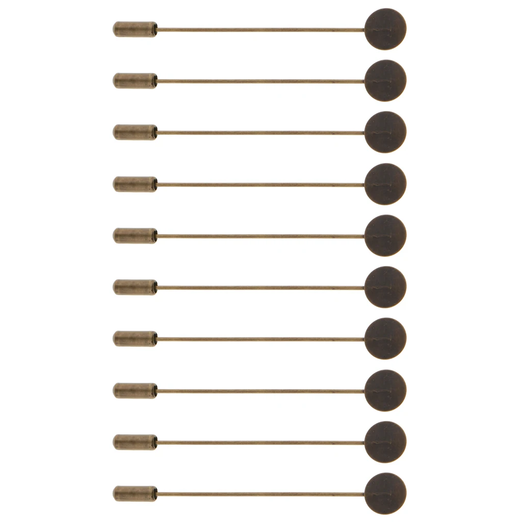 MagiDeal 20Pcs Long Needle Lapel Stick Hat Scarf Brooch Boutonniere Pin DIY