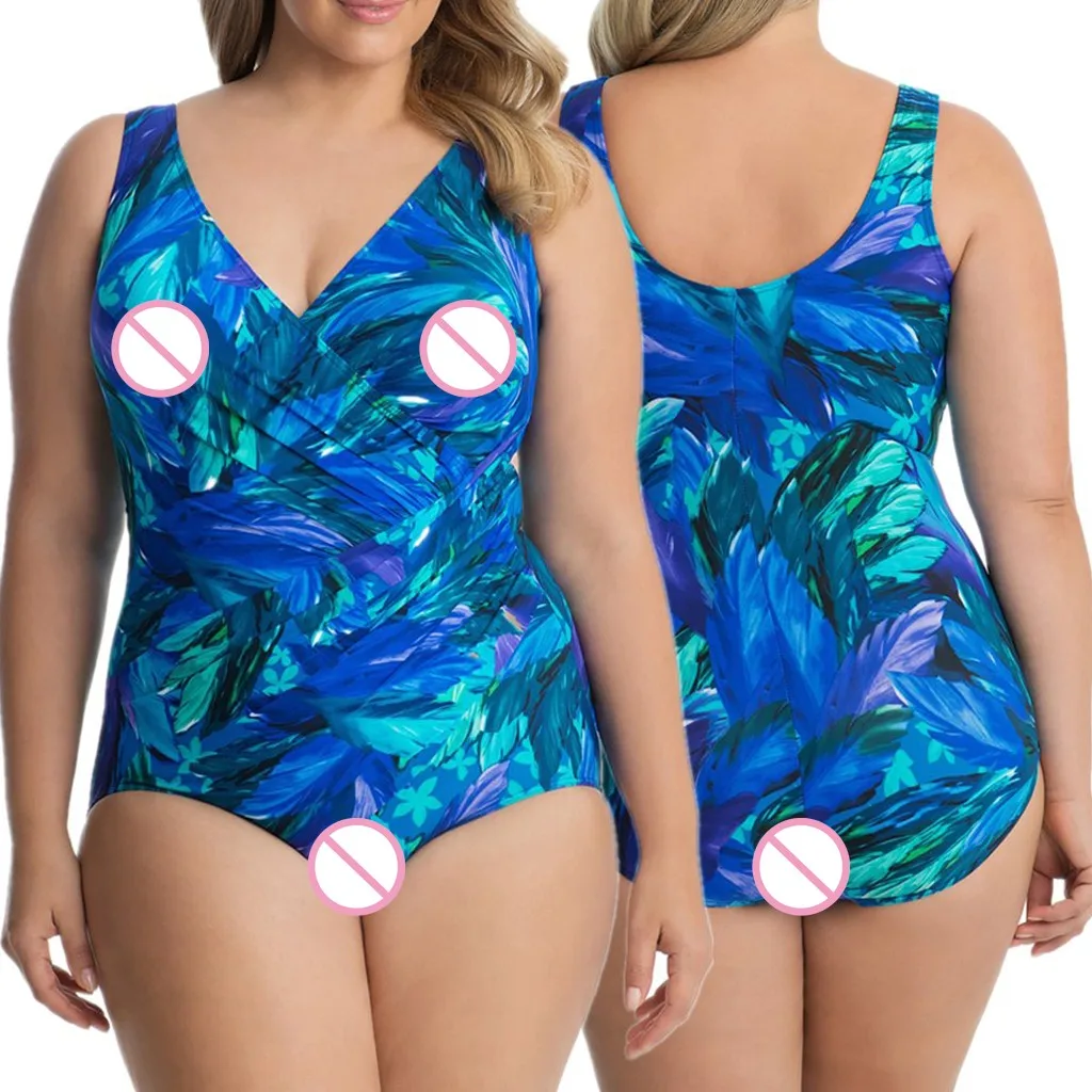 Купальный костюм размера плюс 4XL, женский слитный купальник пуш-ап, бразильский летний купальник, пляжные купальники для девушек, купальный костюм большого размера