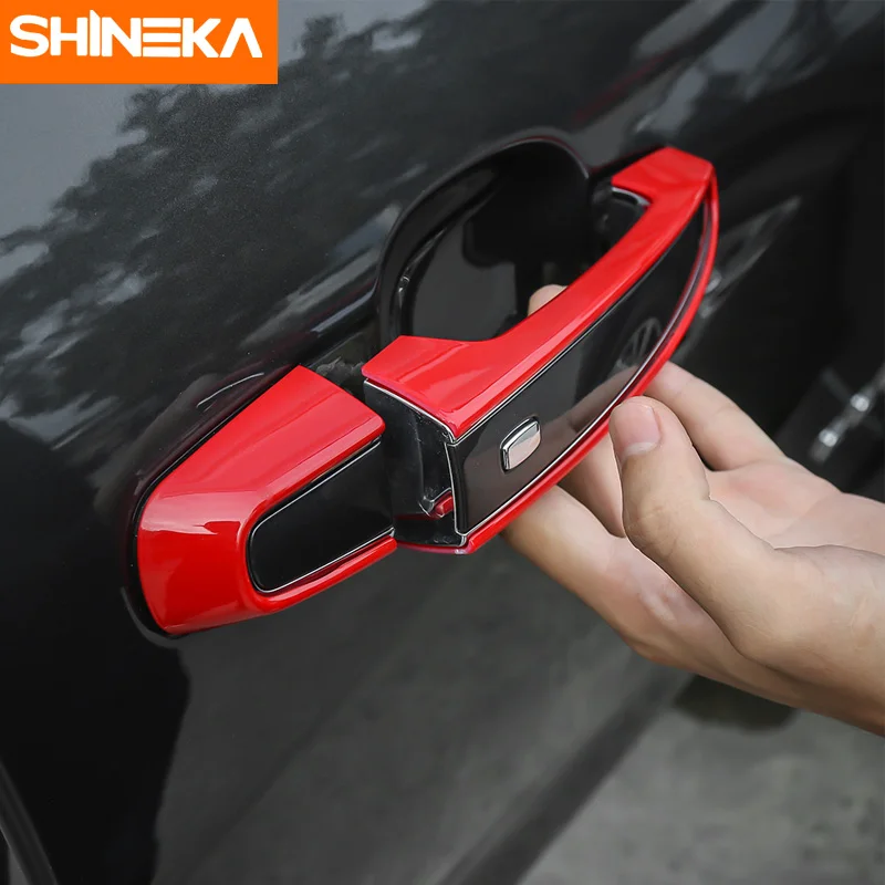  SHINEKA Car Styling Exterior Door Handle Cover Decorative Sticker Handles Trim for Chevrolet Equino