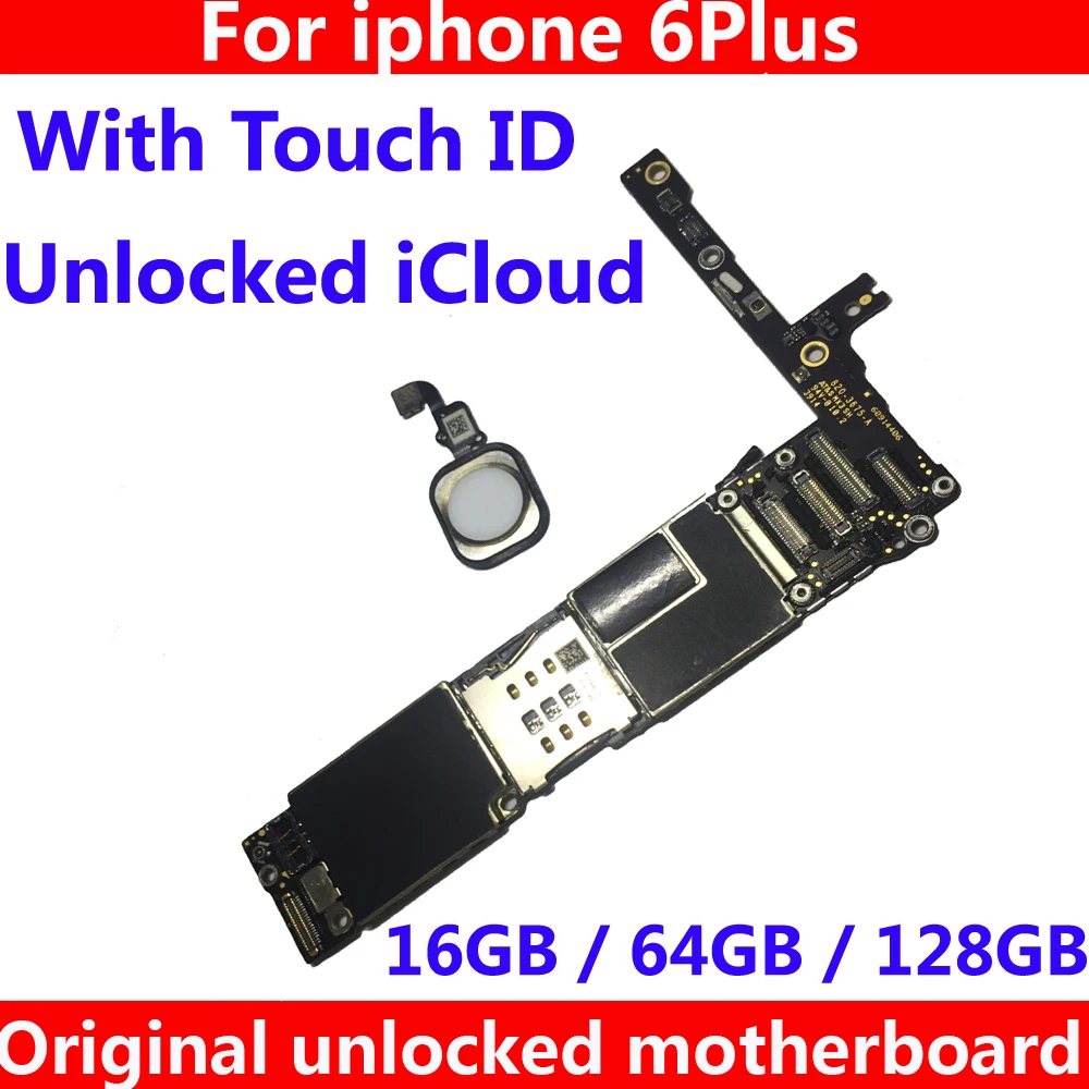 16 Гб 64 128 ГБ riginalматеринская плата с/NO touch ID для iphone 6 Plus P разблокированная