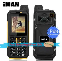 IMAN S2 IP68 водонепроницаемый открытый мобильный телефон 2MP фонарик громкий динамик FM Dual Sim 2200 мАч 2G GSM мобильный телефон Россия клавиатура