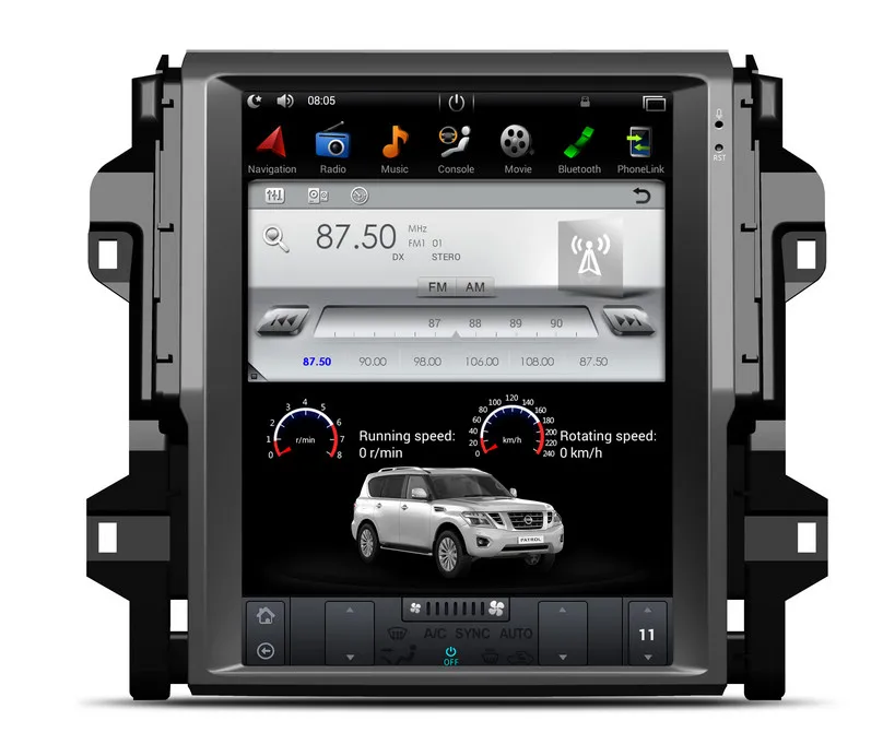 

12.1" Tesla Style Android 7.1 Car Multimedia Player GPS Navigation for Toyota Fortuner / Revo 2016 2017 with Radio BT USB