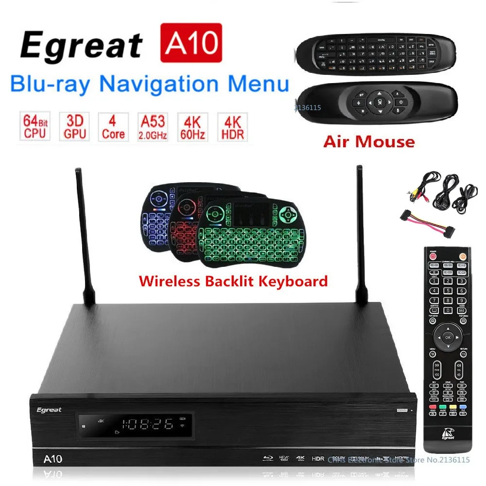

Original Egreat A10 TV BOX Hi3798C V200 CPU Android 5.1.1 2G 16G WIFI LAN HDR10 Blu-ray 3D Bluetooth 4.0 Media Player HDMI 2.0