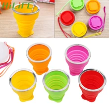 HILIFE силиконовые чашка для питья воды выдвижной складные телескопические складные стаканы Чай Кубок для наружной Путешествия 200 мл Портативный