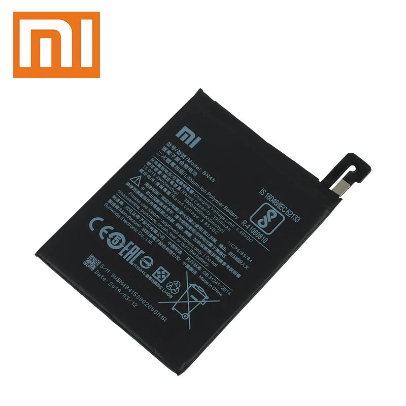 Оригинальный аккумулятор для телефона Redmi Note 6 Pro Xiaomi redmi BN48 батареи Red rice Note6