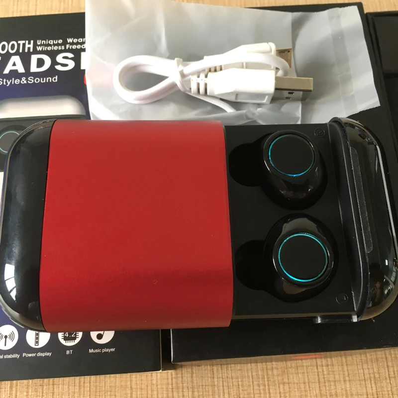 S7 TWS Bluetooth наушники беспроводные наушники стерео гарнитура с микрофоном и зарядным устройством алюминиевый сплав