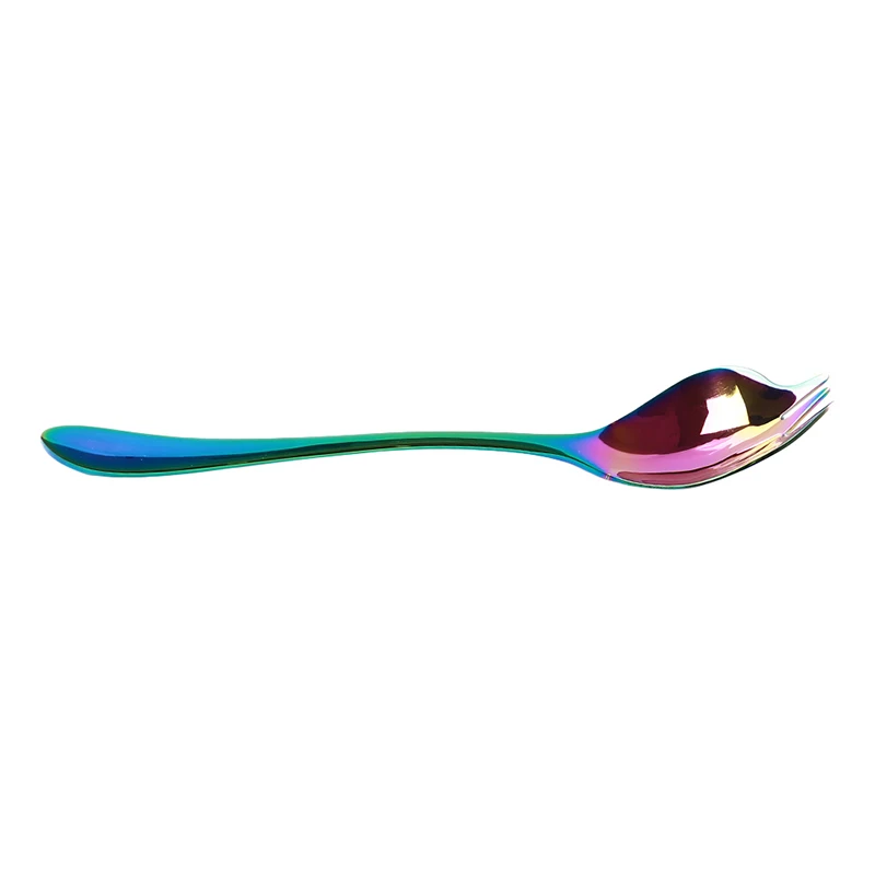 Creative 2 In 1 Salad Forks Spoon 304 Stainless Steel Three Tooth Multifunction Dessert Fruit Forks Kitchen Tableware