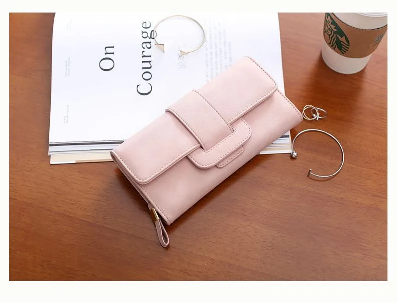 Multi-card holder long wallet style 4 side view