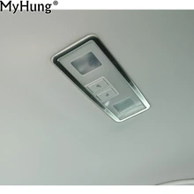 For Volkswagen VW Golf 7 MK7 VII 2013 2014 Stainless Steel Car Inside Rear Reading Lamp LED Light Cover Trim 1pc Car-Styling bjmycyy free shipping car trunk handle metal light box for vw volkswagen golf mk7 2014