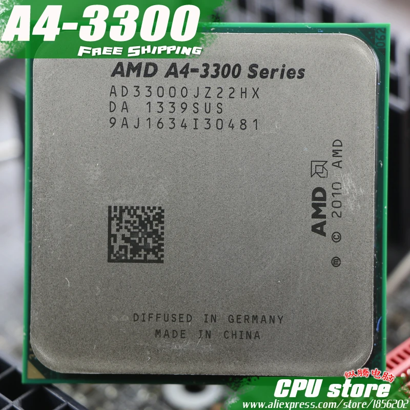 

Free shipping AMD A4 3300 Dual-core FM1 2.5GHz 1MB 65W CPU processor pieces A4-3300 APU Integrated graphics,there are, sell 3400