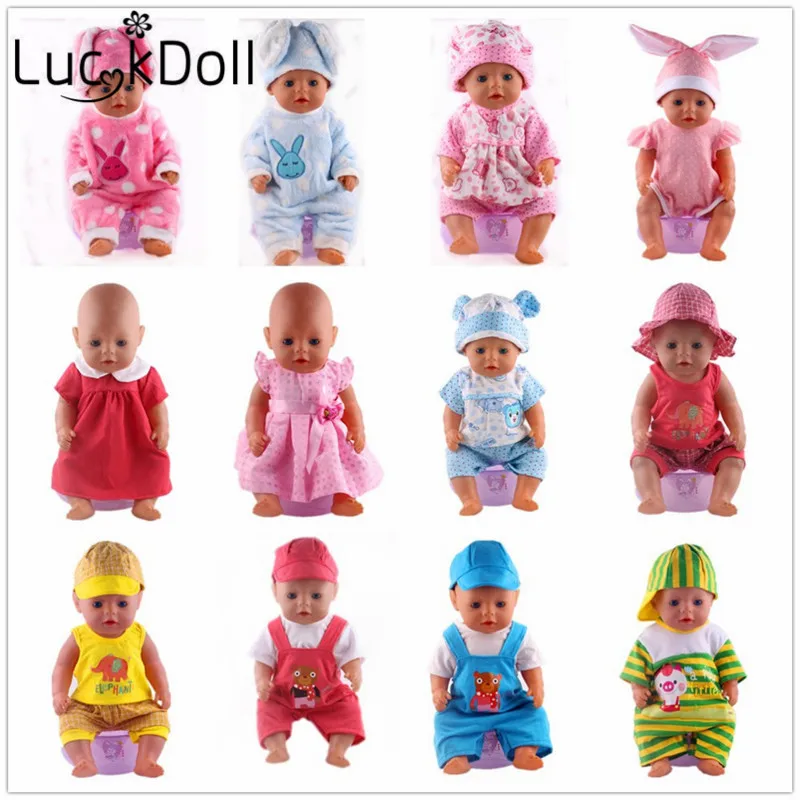 Luckdoll Various fashion suits fit for 43 cm Baby Born Doll or 18 inch American Girl Doll Accessories