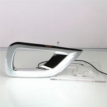 

Car Flashing 2PCS Car light For Nissan Navara NP300 2015 2016 2017 2018 LED Daytime Running Light DRL with yellow signal