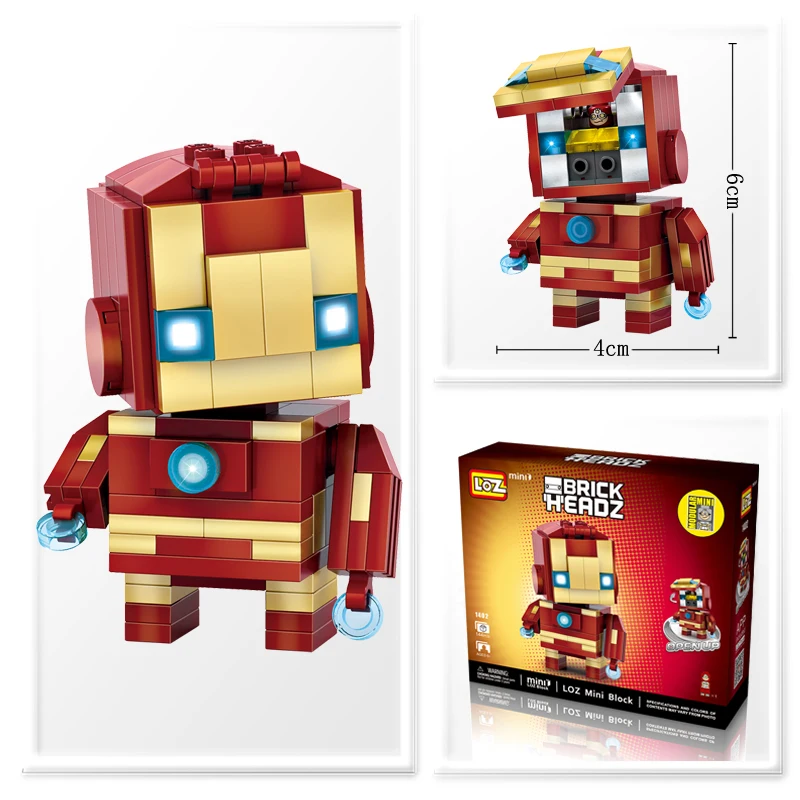 

LOZ Batman Captain America Iron Man Thor Spiderman Ant-Man Mini Hero Building Blocks Figure Children DIY