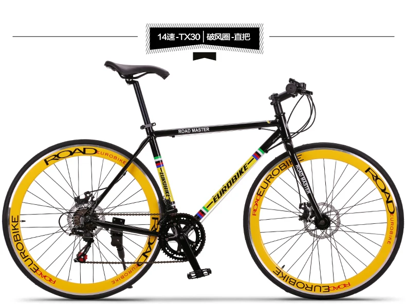 Clearance New Brand 700c Aluminum Alloy Frame 14/27 Speed Disc Brake Road Bike Outdoor Sport Racing Bicicleta Cycling Break Wind Bicycle 22 Clearance New Brand 700c Aluminum Alloy Frame 14/27 Speed Disc Brake Road Bike Outdoor Sport Racing Bicicleta Cycling Break Wind Bicycle 22