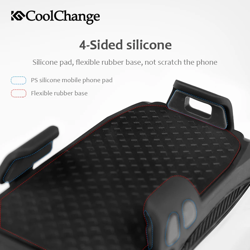 CoolChange Bike Light USB Rechargeable Flashlight Phone Holder Bicycle Highlight 2000/4000mAh Power Bank Cycling Horn Led Light
