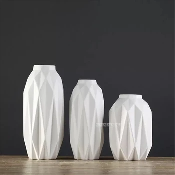 

Minimalist Creative Simple White Vases Dried Flowers Ceramic Vase For Wedding Gift Chinese Porcelain Home Furnishing