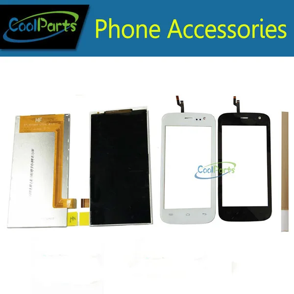 

1PC/Lot High Quality For Explay Golf LCD Display Screen+Touch Screen Digitizer White Black Color With Tape Replacement Part