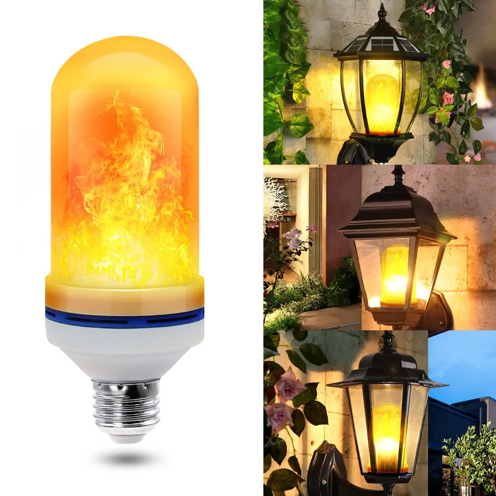 

E27 Flame Lamps 9W 4 Modes Ampoule LED Flame Effect Light Bulb Flickering Emulation Fire Light For Festival/Bar Party Decoration
