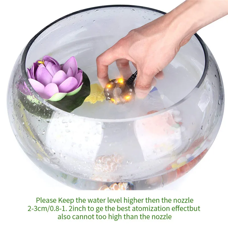 12 LED Ultrasonic Water Fountain Mist Maker Fogger Pond Atomizer Air Humidifier Transducer Nebulizer Machine With Transformer (6)