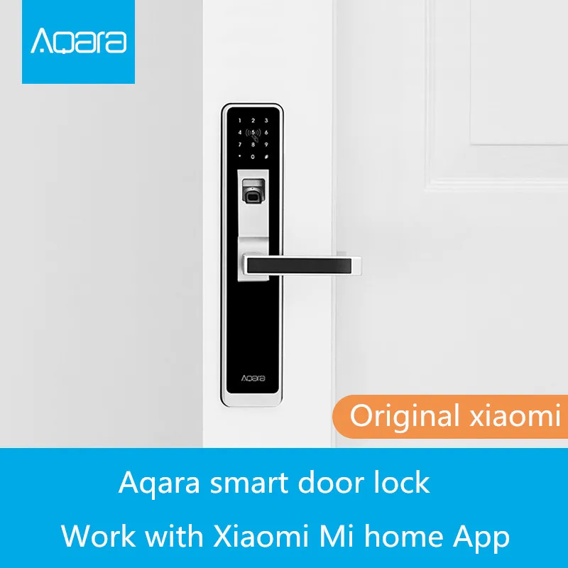  Xiaomi Aqara WiFi Fingerprint Smart Door Lock for Home Security-SILVER AND BLACK for xiaomi mi home