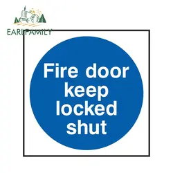 EARLFAMILY 13 см x 13 см противопожарная дверь держать заблокирован на замке Предупреждение Стикеры для домашних работ хранить ноутбук бампер