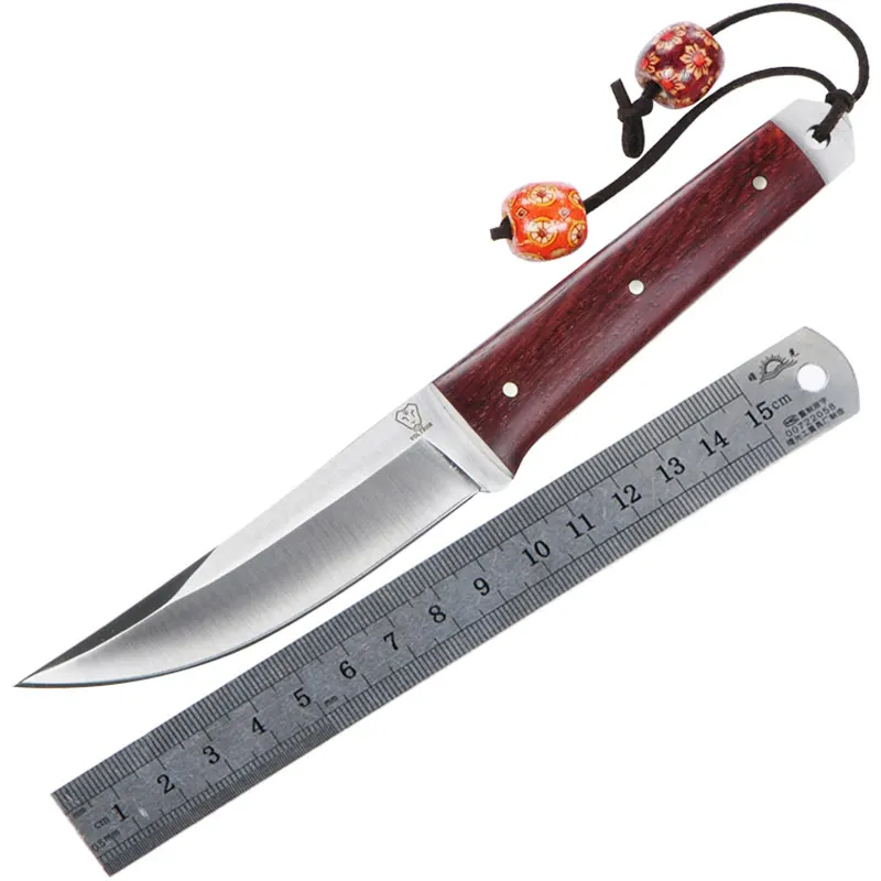 

VOLTRON Fixed Blade Knife 58HRC 7CR13MOV Blade Wood Handle Outdoor Hunting Survival Bushcraft Knives Military Utility EDC Tools