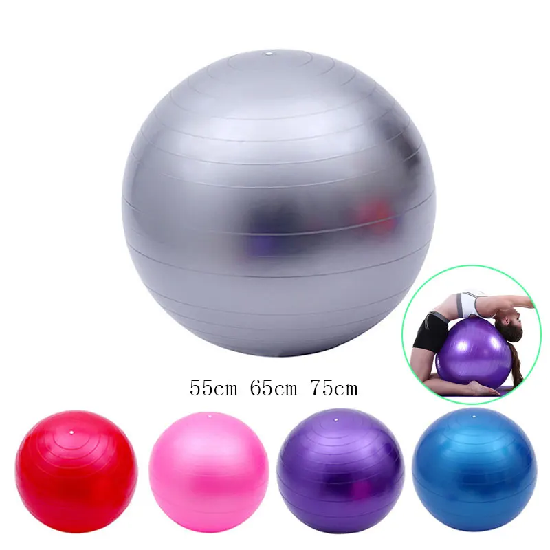 55/65/75cm Yoga Fitness Ball Sports Yoga Balls Bola Pilates Fitness Gym Balance Sport Exercise Pilates Workout Massage Ball A